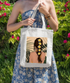 Trinklet Premium Bengali Girl Printed Canvas Tote Bag with Zipper for Girls. 