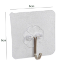 5PCS Strong Transparent Suction Cup Sucker Wall Hooks Hanger for Kitchen Bathroom 6*6cm Wall Hooks.