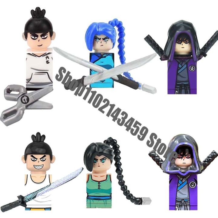 Killer Seven Scissor Anime Cartoon Movies Dolls Bricks Mini Action Toy Figure Building Blocks Assembly Toys Kids Birthday Gifts Honoria