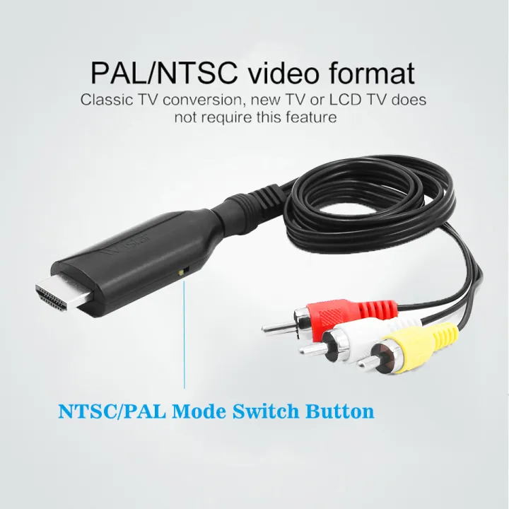HDMI%20to%20AV%20Scaler%20Adapter%20HD%20Video%20Composite%20Converter%20Box%20HD%20to%20RCA%20AV/CVSB%20L/R%20Video%201080P%204K30HZ%20Support%20NTSC%20PAL%20-%20Image%202