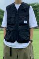 High Street Tooling Vest Men Streetwear Cargo Vest Hip Hop Sleeveless Jacket Gilet Military Multi-Pocket Outdoors Coat Handsome. 