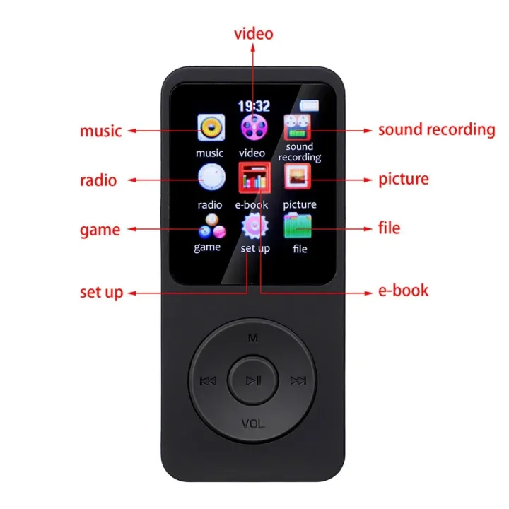 MP3%20MP4%20Player%20Bluetooth-Compatible5.0%20Music%20Player%20Portable%20HiFi%20Music%20Player%20with%20E-book/FM%20Radio/Recording%20-%20Image%203