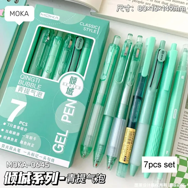 7pcs%20Kawaii%20Pens%20Quick-Drying%20Ink%20Japanese%20Stationery%20Highlighter%20Pen%20Set%20Aesthetic%20School%20Supplies%20Ballpoint%20Pen%20Back%20To%20School%20-%20Image%206