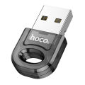 Hoco UA28 Transparent USB Bluetooth 5.1 Dongle Mini Portable Bluetooth Receiver Bluetooth 5.1 BT Adapter for Laptop PC. 