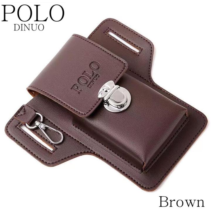 New's Genuine Leather Men's Waist Bag Phone Bag Waist Bag High Quality Leather Men's Waist Bag Wallet Phone Bag
