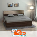 Nice Furniture Queen Beds with Box Storage | Designer Bed for Living Room Bedroom Box Khat (Choco Brown).
