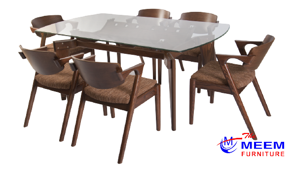 Dining Table 6 Chair Set  Mahogany Kather