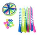 12pcs Children Outdoor Play set Games Kids Toys Hand Made Rotating Dragonfly Flying Saucer Toy Twisty Flying Saucers Helicopters. 