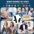 K9 Wireless Dual Microphone Professional Lapel Lavalier Microphone Remove Noise For Type C+Apple. 