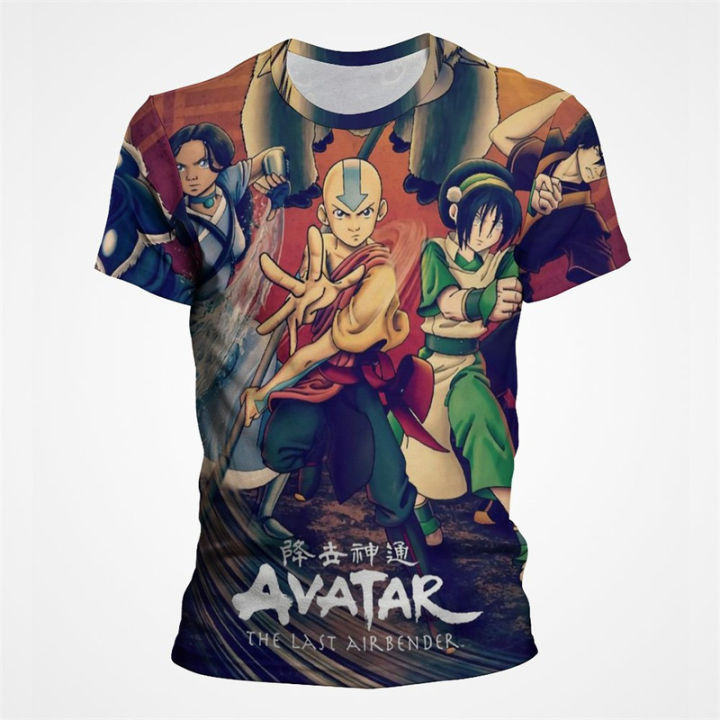 Avatar The Last Airbender Short Sleeve T shirt men boys fashion cartoon oversized T shirt summer casual loose male clothes 4XL