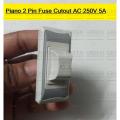 Piano 2 Pin Fuse Cutout AC 250V 5A 2-Pin Heavy Duty Brass Contact Fuse Cut Out For Electrical Devices Mobile Charger AC Line Protection. 