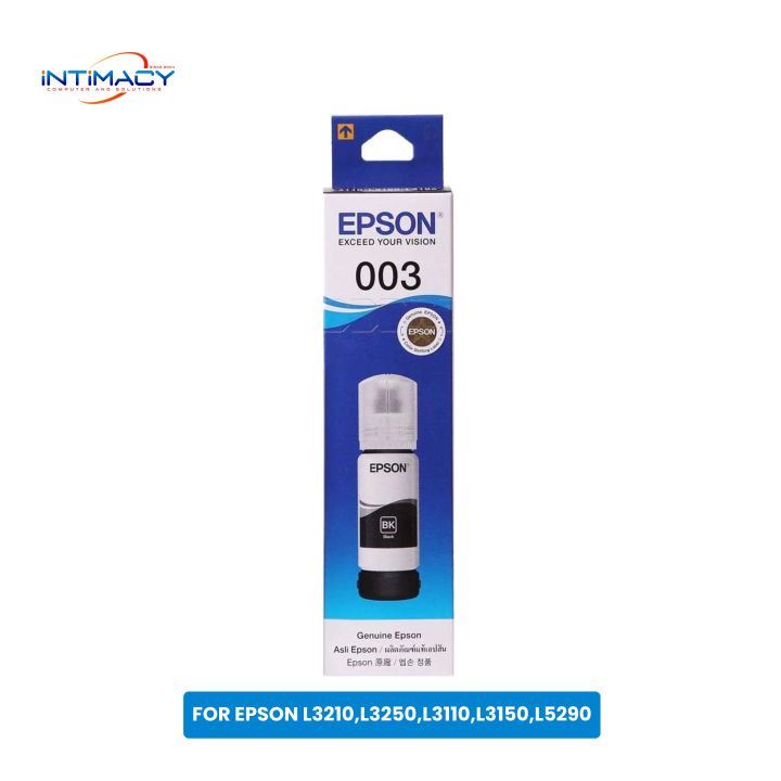 Epson 003 Black Ink Bottle For Epson EcoTank L3110, L3150, L3250, L3210, L5290 Printer
