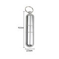 1 Pcs Silver/Black Capsule Cigaretes Case Portable Aluminum Water proof holder with Keychain cigarate.