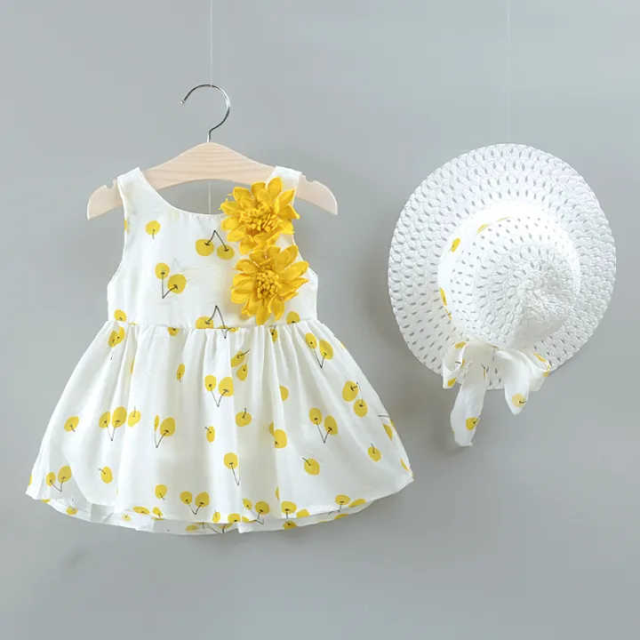 (New)%20summer%20new%20cherry%20baby%20dress%20Beach%20Party%20baby%20girl%20dress%20CHILDREN'S%20sleepless%20clothes%20hat%20(0-3%20years%20old)%20-%20Image%203