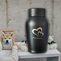 Pet Urns Stainless Steel Keepsake Urn Waterproof Pet Ash Urn Ash Container Black. 