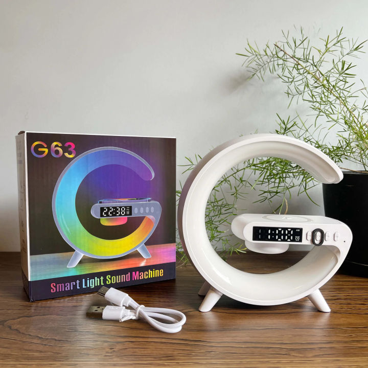 G63%20Smart%20Bluetooth%20Speaker%20Lamp%20%E2%80%93%204-in-1%20Wireless%20Charger,%20RGB%20Light,%20Clock%20&%20Speaker%20-%20Image%203