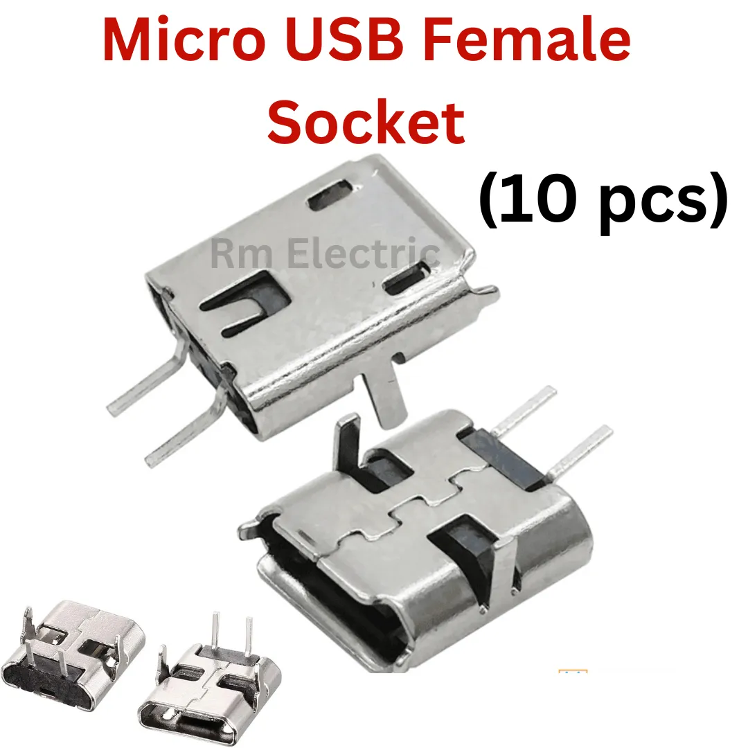 MICRO USB Female Socket Type-B 10 PCS Micro USB Female Socket Connector ...