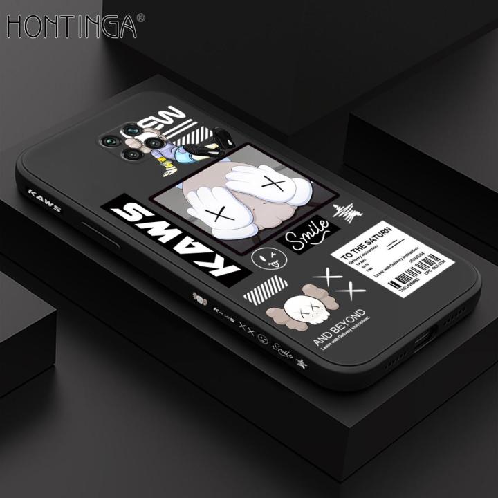 Hontinga for Redmi Note 9 Pro / Note9 Pro Max / Note 9S / Xiaomi M2 Pro Back Cover Cartoon Magazine Style Side Design Phone Case Square Soft Liquid Silicone Mobile Cover