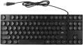 Wired Keyboard, Plug and Play 87 Round Keys Family Gaming Keyboard (Black). 
