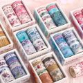 10pcs Sea and Forest Series Washi Tape Set Japanese Paper Stickers Scrapbooking Flower Adhesive Washitape Stationary. 