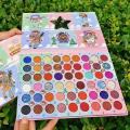 Little Monster 54 Make Eyeshadow Palette with Brush Matte Pigment Eye Shadow Powder Metallic Glitter Make up Cosmetic. 