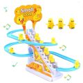 Small Ducks Climbing Toys, Electric Duck Climbing Stairs Tracks Slide Escalator Toy Set, Playful Duck Roller Coaster Toy. 