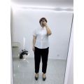 Large Size Women's200Catty Bust140Thin Stretch Formal Wear Professional White Shirt Women's plus-Sized White.