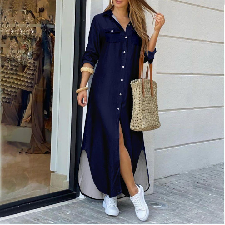 Ladies%20Casual%20Long%20shirt%20Plus%20Size%20Women's%20Clothing%20-%20Image%208