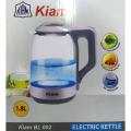 Kiam Electric Kettle (Glass) BL-002 (1.8Ltr). 