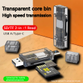 OTG converter USBtypec to SD/TF 2-in-1 multi-function high-speed card reader camera mobile phone memory card.