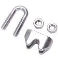 2mm 1/16 Inch Stainless Steel Wire Rope Cable Clamp Fastener 12pcs. 