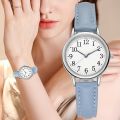 Women's Watch Elegant Round Pointer Quartz Watch Fashion Analog PU Leather Wrist Watch For Daily Life Travel.