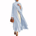 Ramadan Open Chiffon Abaya Dubai Women Sash Marocain Kaftan Eid Hijab Long Robe Muslim Fashion Clothes Turkey Vestido De Mujer House Foocus.