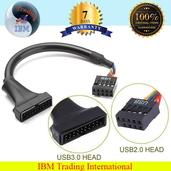 USB%203.0%2019%20Pin%20Motherboard%20Male%20to%209%20Pin%20Female%20Cable%20Adapter%20Compatible%20with%20USB%202.0%20Mother%20Boards%20Devices%20USB%20Cable%20-%20Image%202