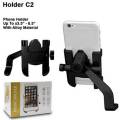 Metal Bike Mobile Holder For mobile phone bracket motorcycle bicycle takeaway rider -Black. 
