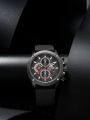 EXTRI Watches for Men Blue Case Rubber Fashion High Quality Multifunction Six Pointer Quartz Relojes New Design With Box.