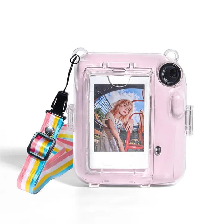 (Not%20a%20camera)%20For%20FUJIFILM%20instax%20mini%2012%20Crystal%20Hard%20Acrylic%20Camera%20Case%20with%20Shoulder%20Strap%20-%20Image%206