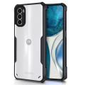 For Motorola Moto G52 G62 G82 Clear Back Hard Covers Shockproof Soft Black Rubber Frame Camera Protection Transparent Mobile Phone Cases.