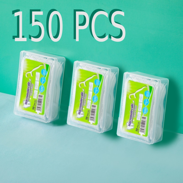 Eco%20Friendly%20Y%20Shape%20Toothpicks%20Mint%20Dental%20Picks/Macromolecule%20Dental%20Floss%20Toothpicks-150%20pcs(50++50+50)PCS%20-%20Image%202
