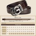 MircaynPOLO Mens Crocodile Pattern Belt Men's Luxury Automatic Zinc Alloy Buckle Brand Cowhide Leather Belts GG Male Waistband. 
