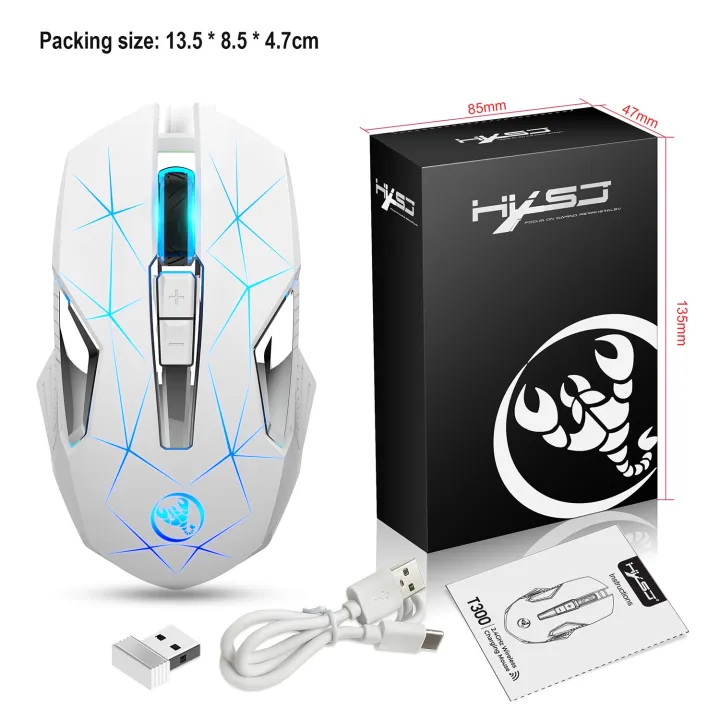 HXSJ%20T300%207%20Keys%202400DPI%202.4G%20Colorful%20Luminous%20Wireless%20Mouse%20-%20Image%207