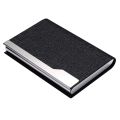 Luxury PU Leather Business Card Holder with Magnetic Buckle Slim Pocket Name Card Holder Stainless Steel Credit Card ID Case. 