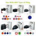 LENCENT World to UK Universal Travel Adapter EU/USA to UK Plug Adapter with 3 USB and 1 Type C Port European Euro 2 Pin USA American China Australia 3 Pin to British 3 Pin Socket. 