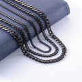 USENSET Cuban Link Chain Black Color Stainless Steel Necklace Tone Punk Charm Jewelry 3MM 5MM 7MM. 