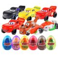 Disney Pixar Cars Anime Figures PVC McQueen Cruz Ramirez Model Racing Cars Funny Deformed Egg Toys For Kids Boy Gift.
