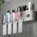 TAGL toothbrush shelf, shelf, tooth cup, electric mouthwash cup, toothbrush cup, home storage, non-perforated bathroom, wall hanging.