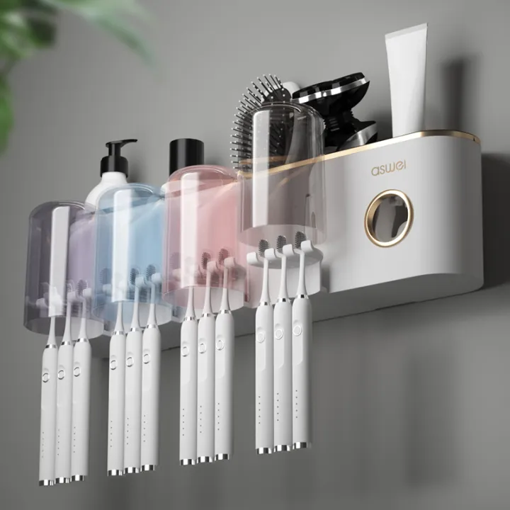 TAGL%20toothbrush%20shelf,%20shelf,%20tooth%20cup,%20electric%20mouthwash%20cup,%20toothbrush%20cup,%20home%20storage,%20non-perforated%20bathroom,%20wall%20hanging%20-%20Image%204
