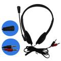 (New) 3.5mm wired over-ear headphone stereo headset with microphone for PC laptop.
