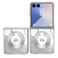 HODON 360° Rotatable Magnetic Kickstand Phone Case for Samsung Galaxy Z Flip 7 6 5 TPU+PC Clear Shockproof Cover.