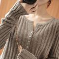 95 Autumn and Winter New Knitted Cardigan Women's Fashion Short Outer Wear Long Sleeve Slimming Sweater Bottoming Shirt Top Coat Shawl. 